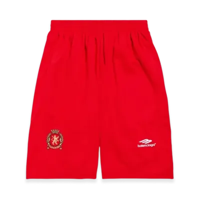 BALENCIAGA Soccer Series Soccer Baggy Shorts "Red"
