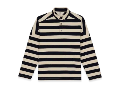 A.P.C. x Brain Dead Striped Pique Polo "Navy"