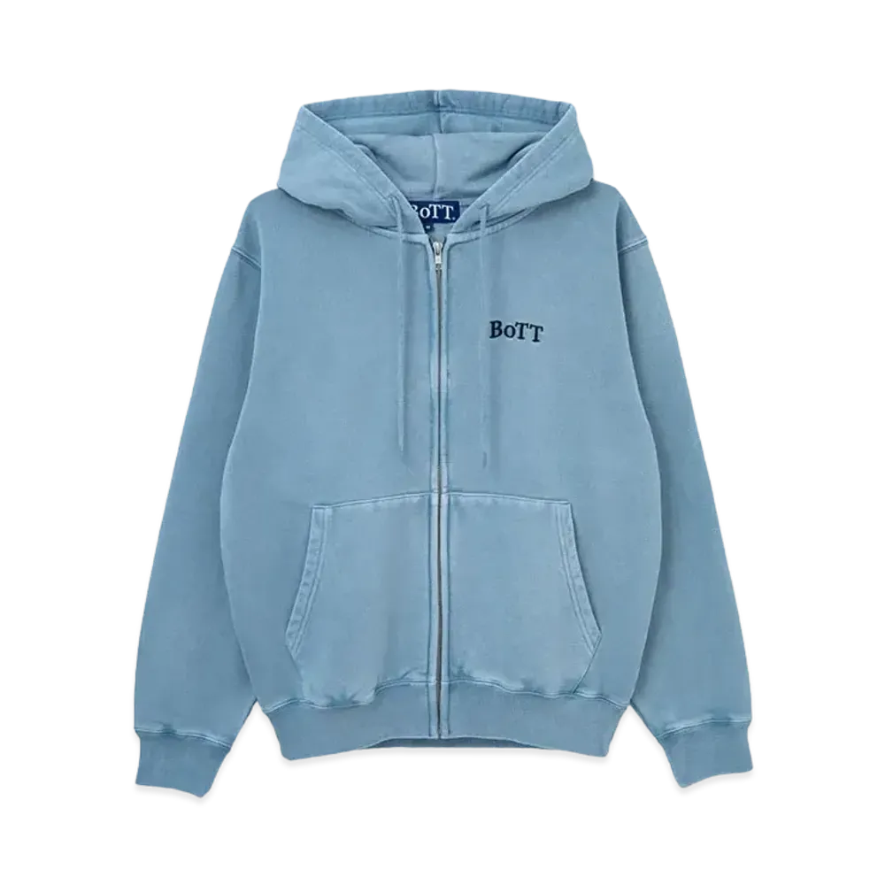 BoTT Pigment Dyed Zip Hoodie "Light Blue"