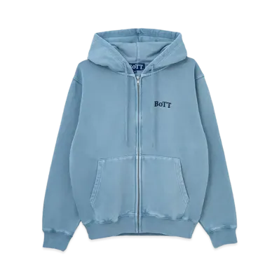 BoTT Pigment Dyed Zip Hoodie "Light Blue"
