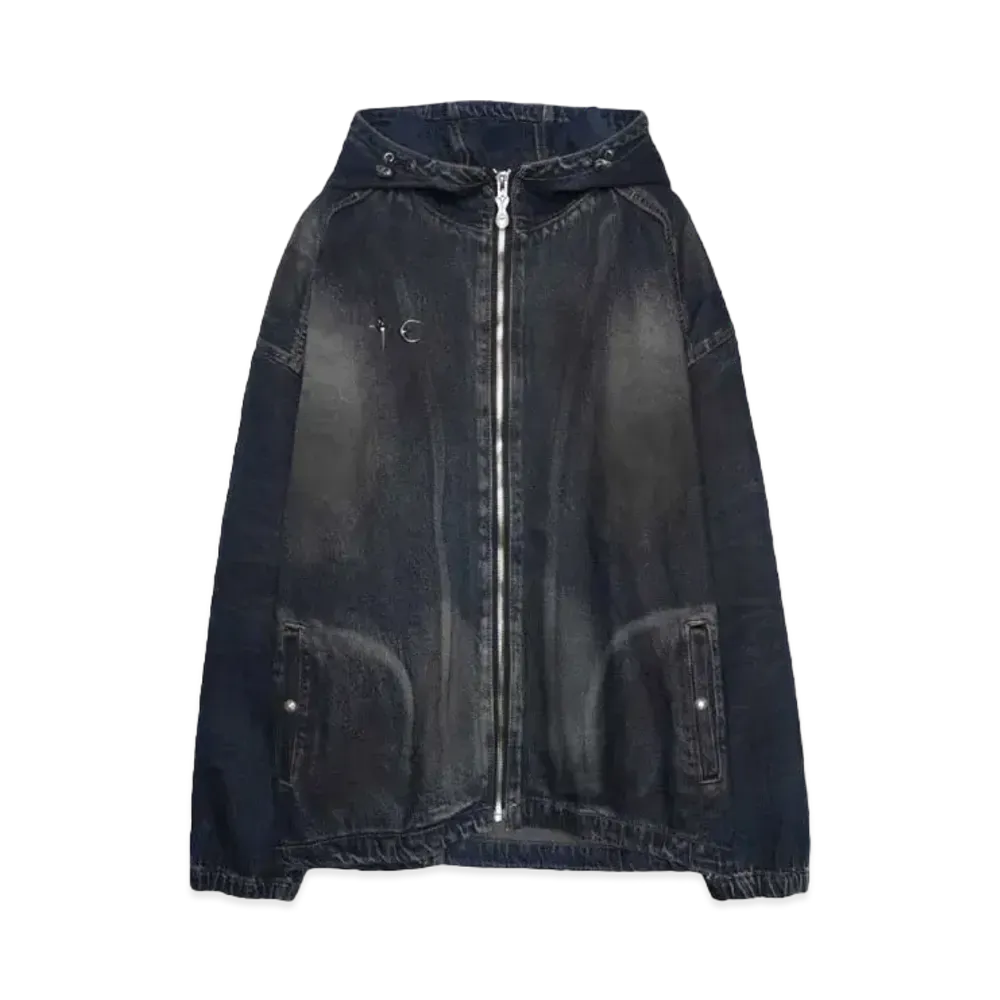 THUG CLUB Basic Emblem Denim Jacket "BLUE"