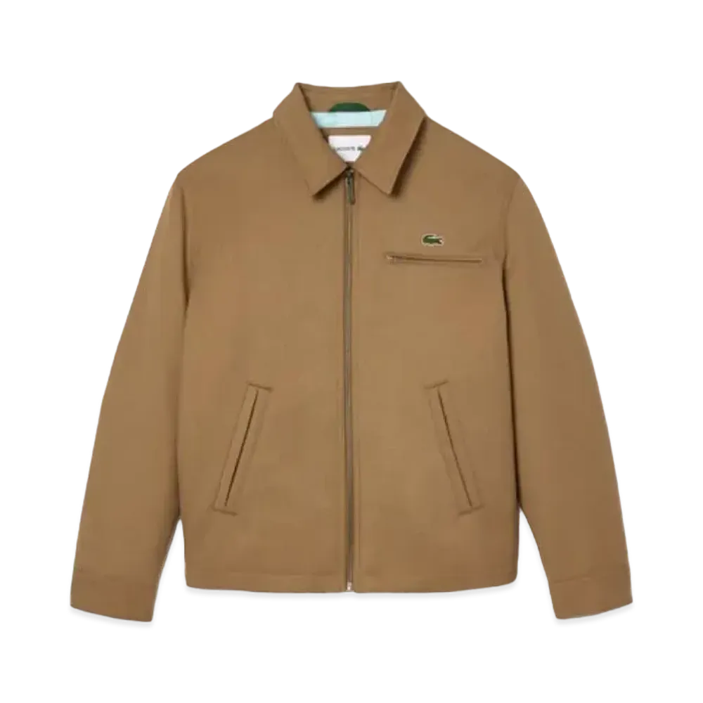 LACOSTE Shirt Color Zip Jacket "Beige"