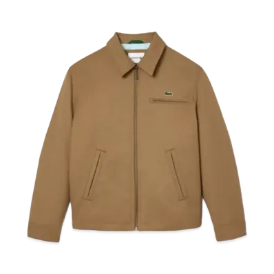 LACOSTE Shirt Color Zip Jacket "Beige"