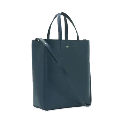 CELINE Vertical Cabas Small Leather Tote Bag "Abyss Blue"