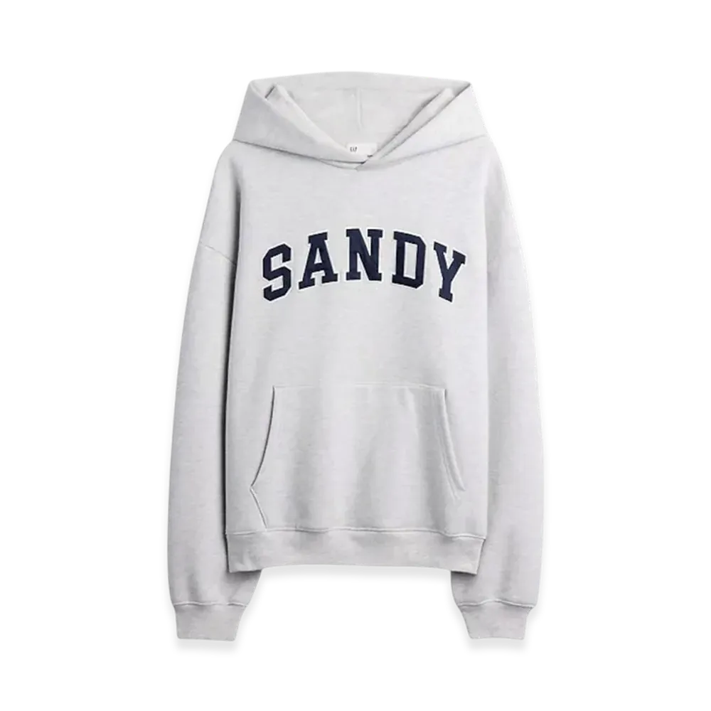 Gap x Sandy Liang Extra Heavyweight Logo Oversized Hoodie "Grey"