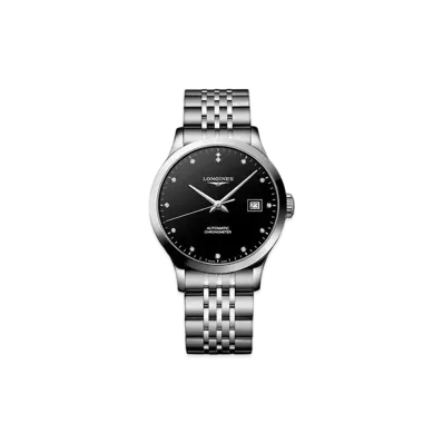 Longines Record Collection 38.50 mm "Stainless Steel/Black Lacquer Polish" L2.820.4.57.6