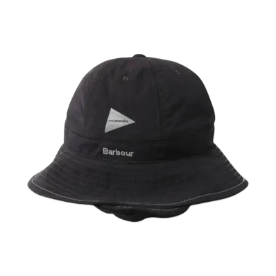 and wander x Barbour Bucket Hat "Black"