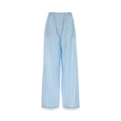 PRADA Women's Embroidesilk Pyjama Pant "Lightblue"