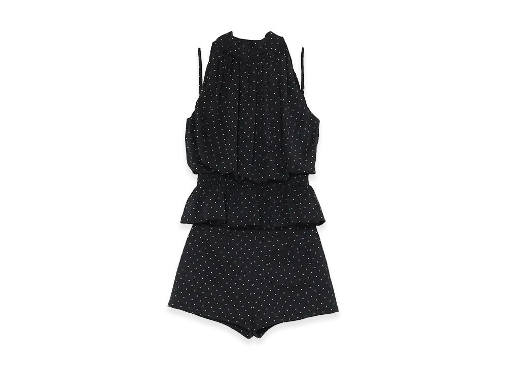 ANDMARY Women's Dot Balloon Blouse Set Up "Black"