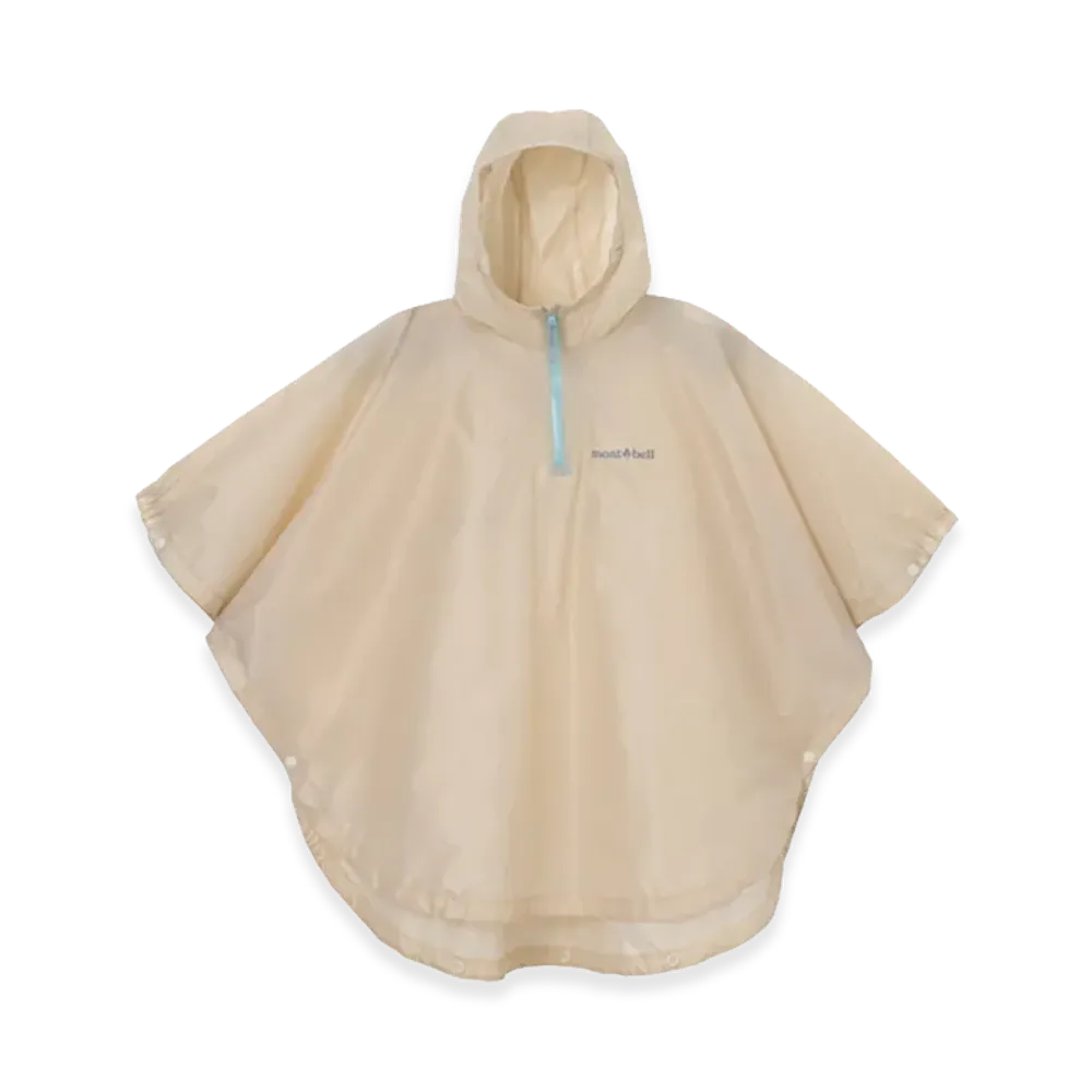mont-bell Kid's Trekking Rain Poncho 95-125 "Ivory"