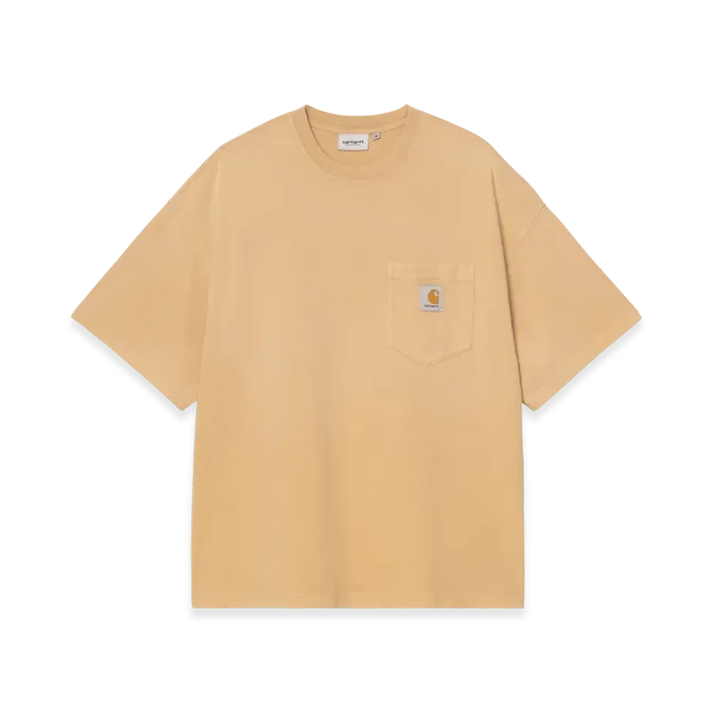 Carhartt WIP S/S Hudson Pocket T-Shirt "Dusty H Brown(Chalk Wash)"