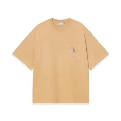 Carhartt WIP S/S Hudson Pocket T-Shirt "Dusty H Brown(Chalk Wash)"