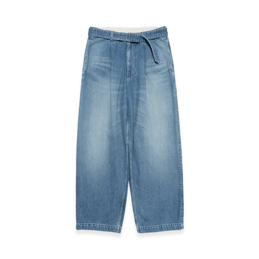 Graphpaper Selvage Denim Belted Pants Light Fade "Light Indigo"