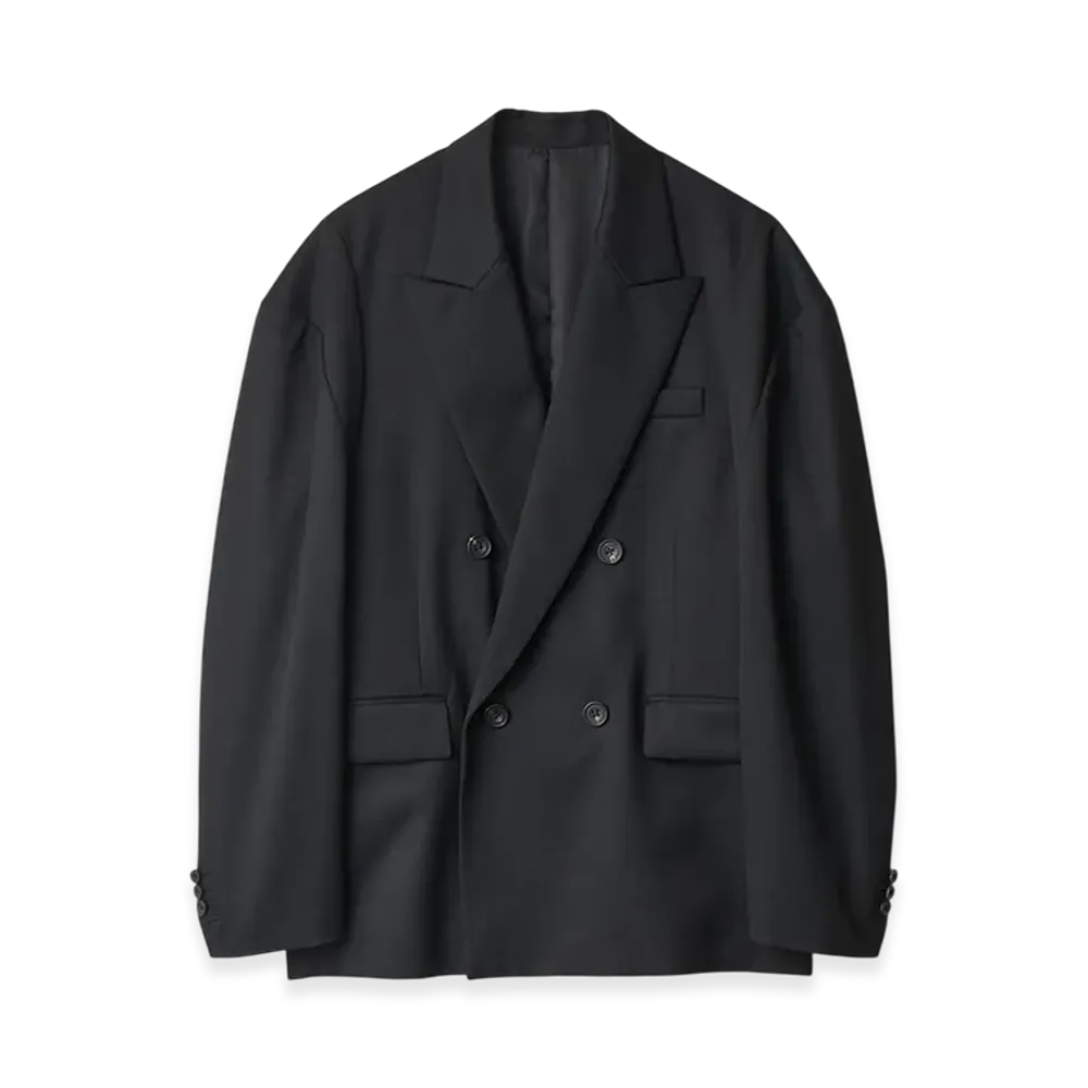 ssstein Deformed Shoulder Double Breasted Jacket "Black"