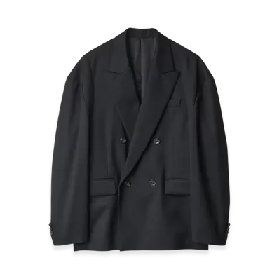 ssstein Deformed Shoulder Double Breasted Jacket "Black"