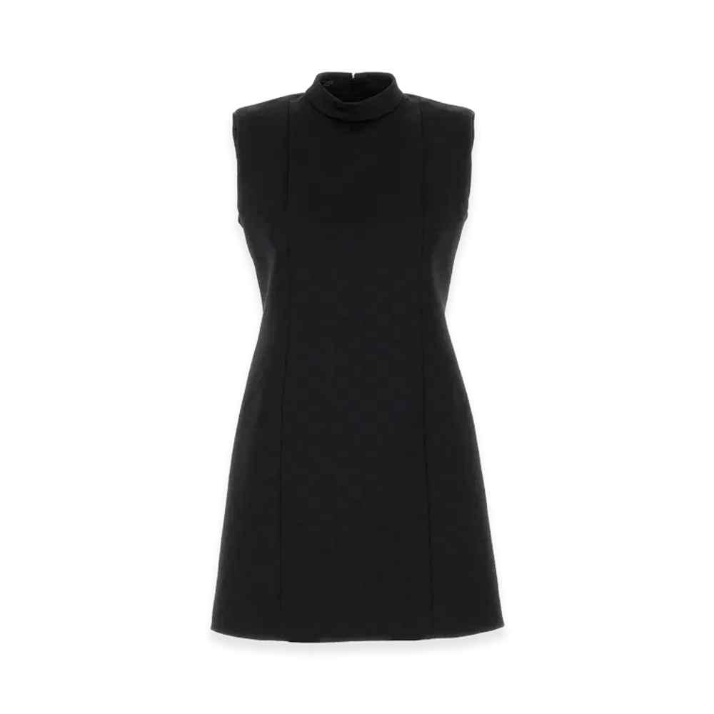 GUCCI Women's GG Viscose Jacquard Dress "Black"