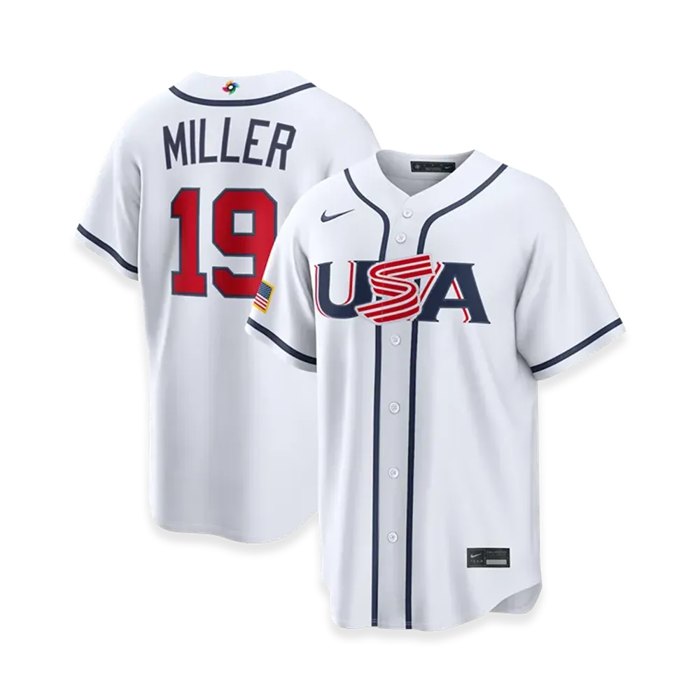 Nike 2026WBC World Baseball Classic Mason Miller USA Baseball Home Stadium Jersey "White"