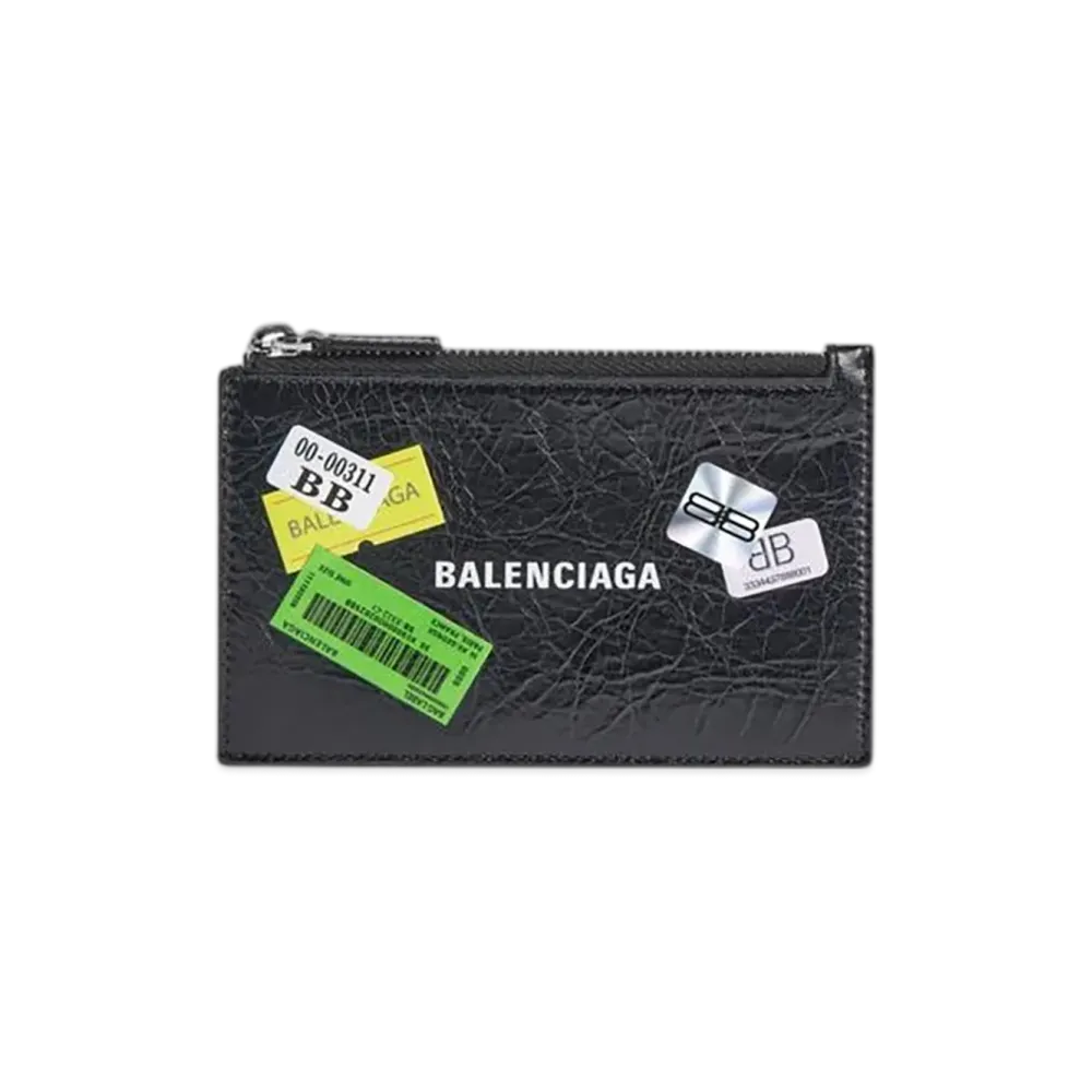 BALENCIAGA Cash Large Long Coin & Card Holder "Black/Multicolor"