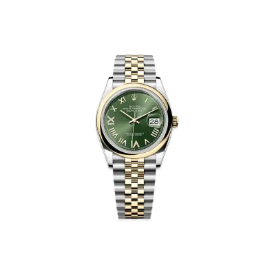 ROLEX Datejust 36 Oystersteel & Yellow Gold "Olive Green"