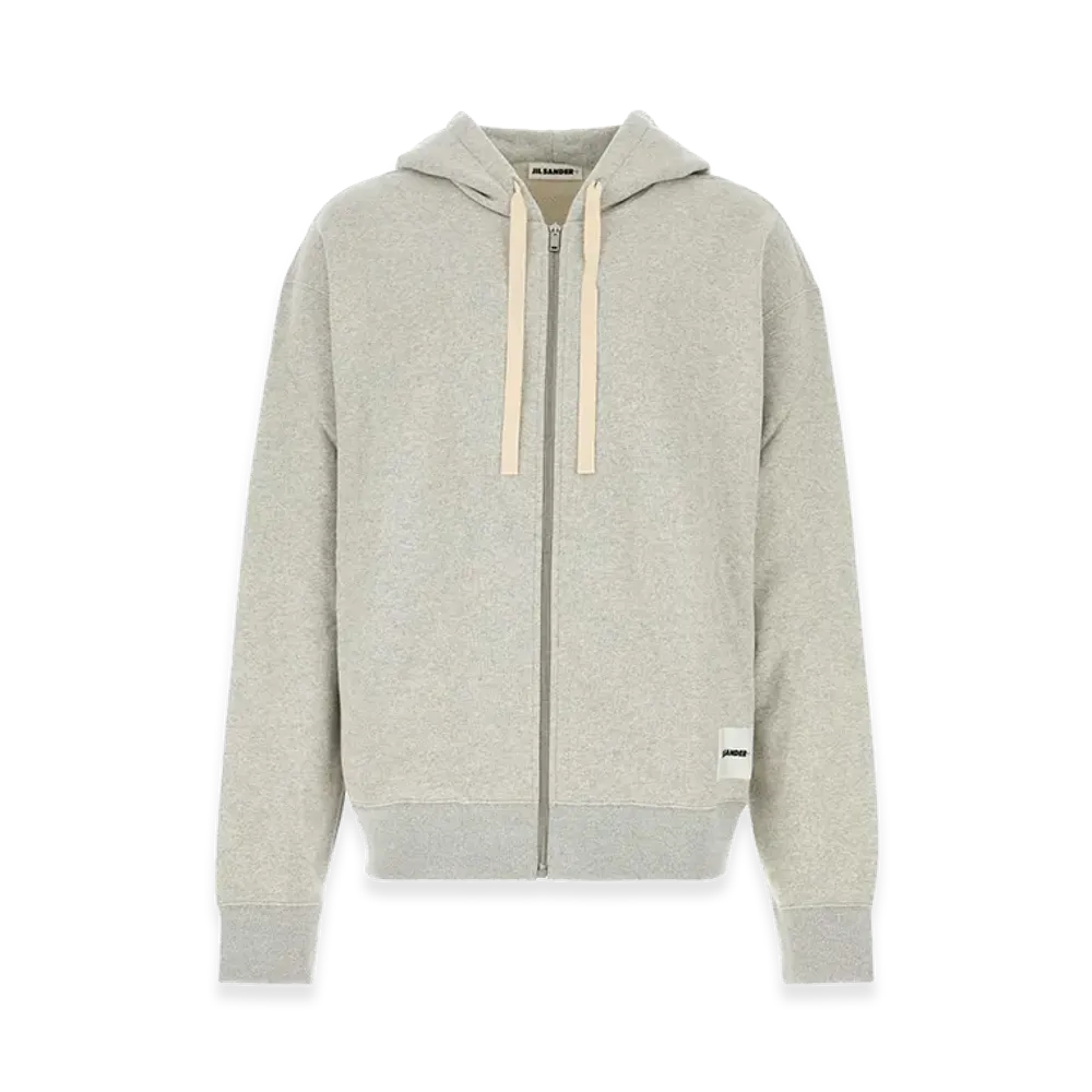 Jil Sander Melange Grey Cotton Sweatshirt "Grey"