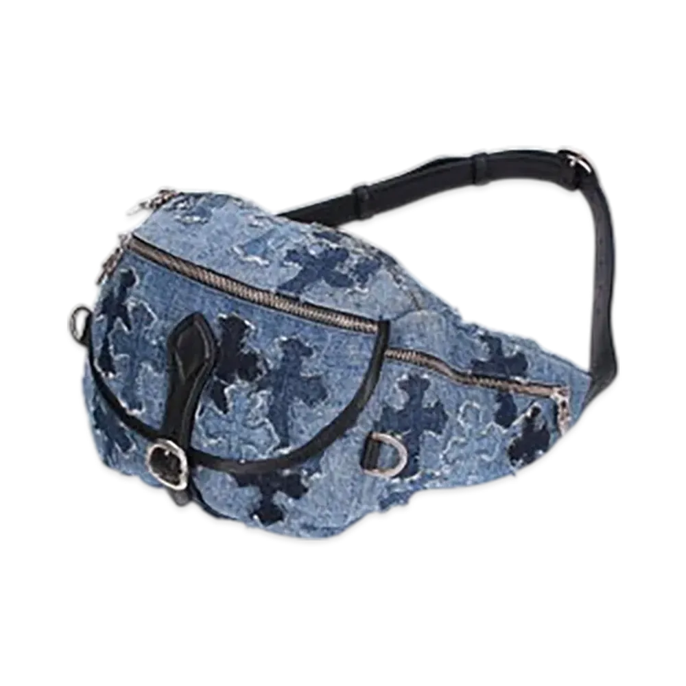 Chrome Hearts Denim Snag Pack Cross Patch Gunslinger Belt "Indigo"