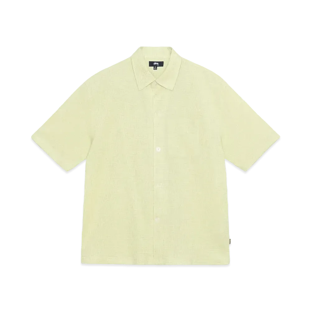 Stussy Boxy Flat Hem Shirt Crinkled "Lime"