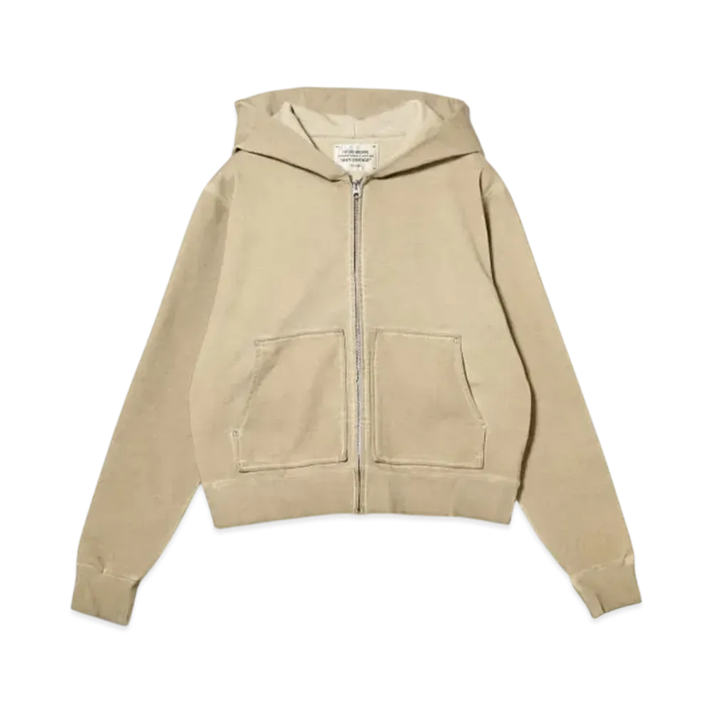 BEAMS FUTURE ARCHIVE Aging Sweat Zipup Hoodie "FadeBeige"