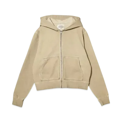 BEAMS FUTURE ARCHIVE Aging Sweat Zipup Hoodie "FadeBeige"