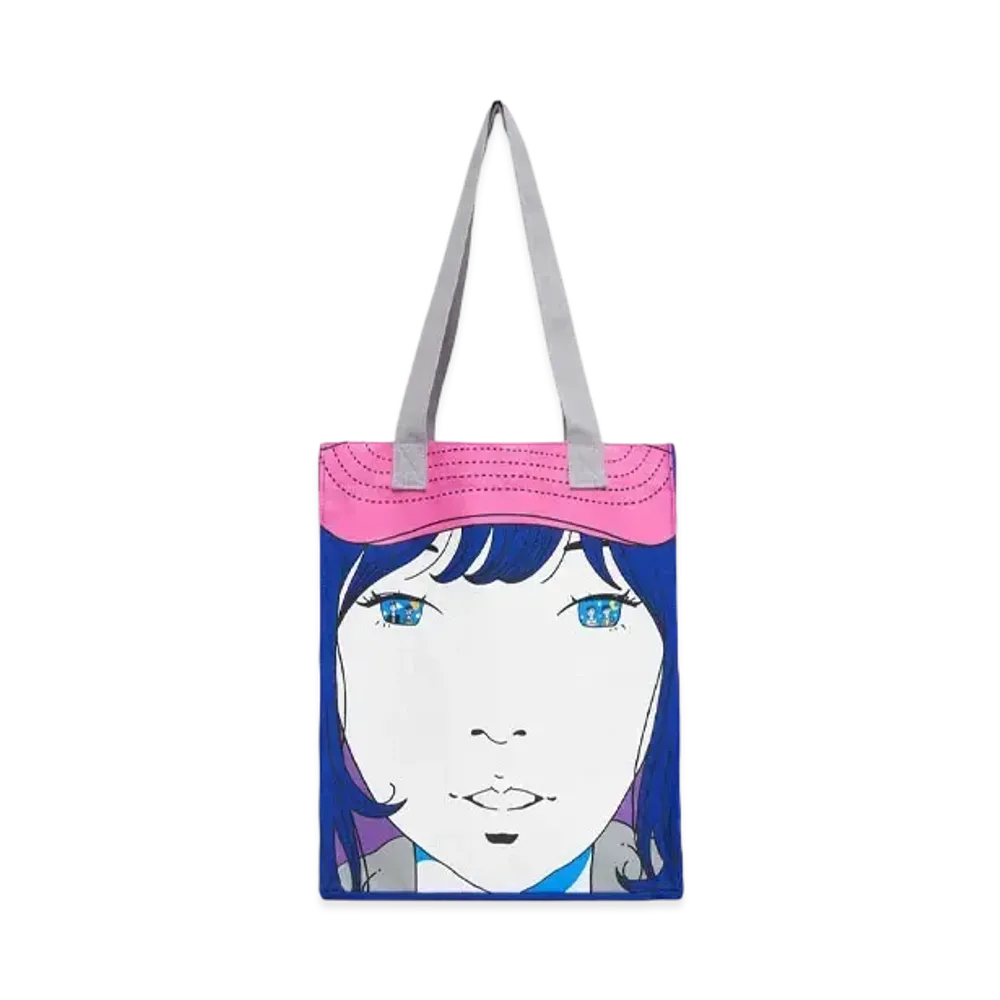 graniph x Yusuke Nakamura Face Square Tote Bag S "Blue"