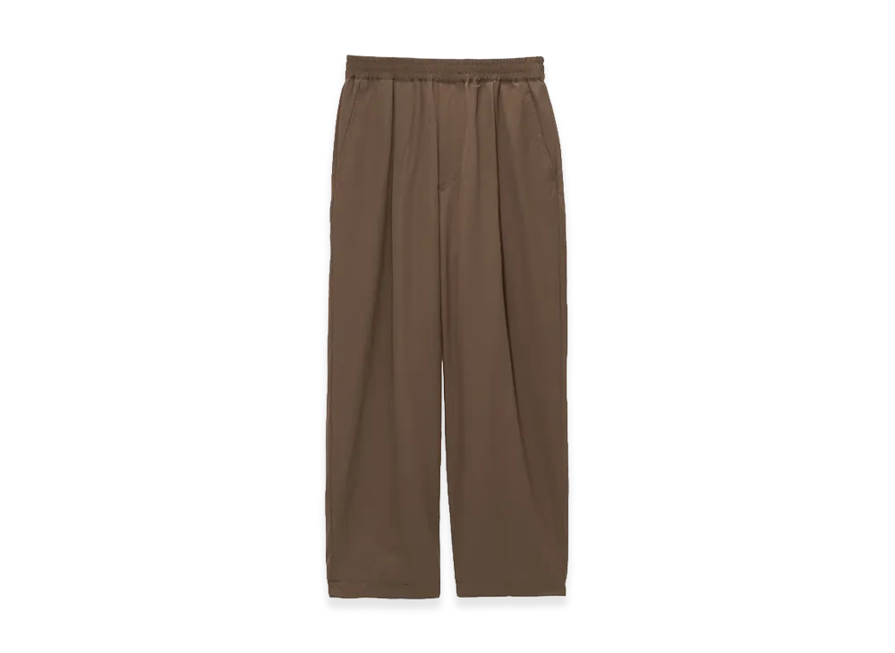 Graphpaper Fulled Wool Twill Wide Easy Pants "Brown"