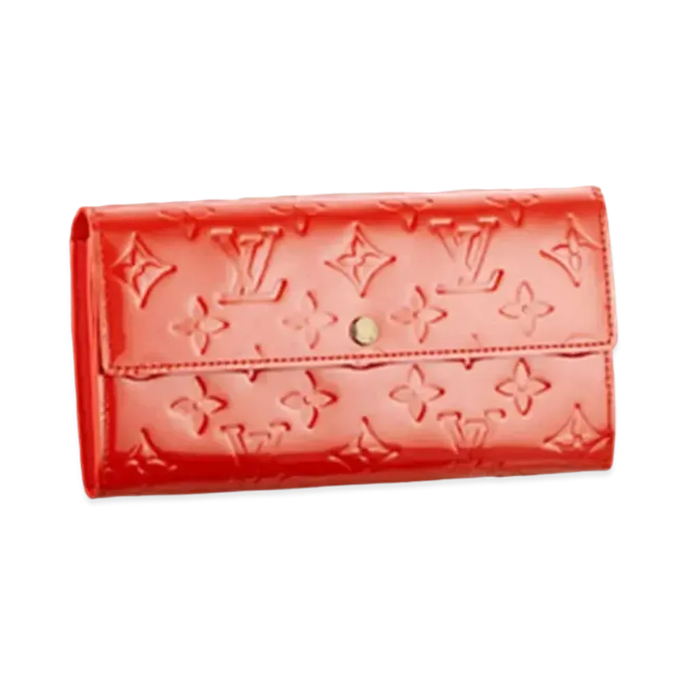 Louis Vuitton Sarah Wallet Monogram Vernis "Orange Sunset"
