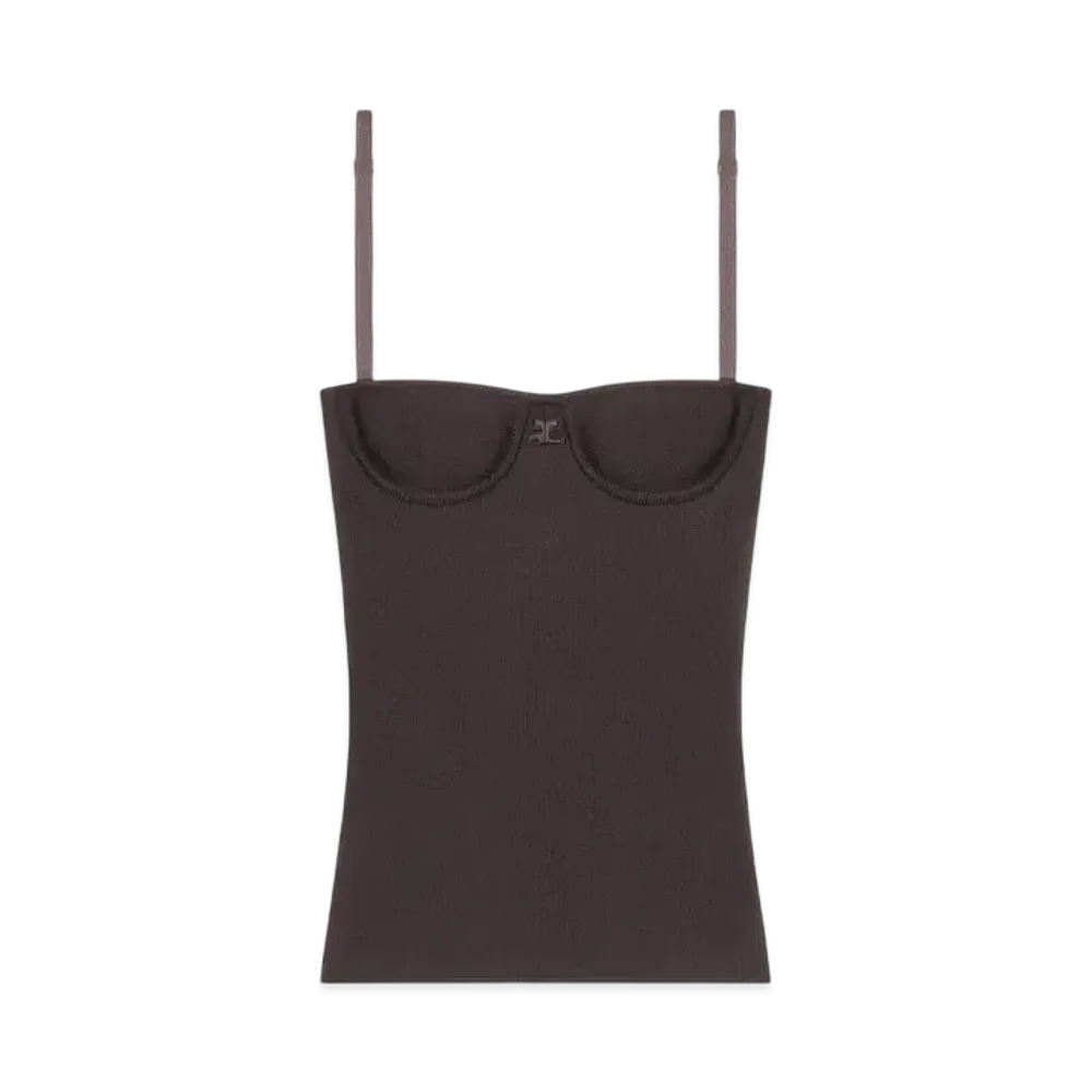 Courreges Lingerie Interlock Top "Chocolate"
