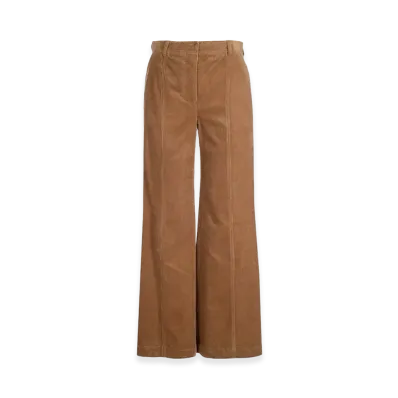 Burberry Blakely High-Rise Wide-Leg Flared Corduroy "Brown"
