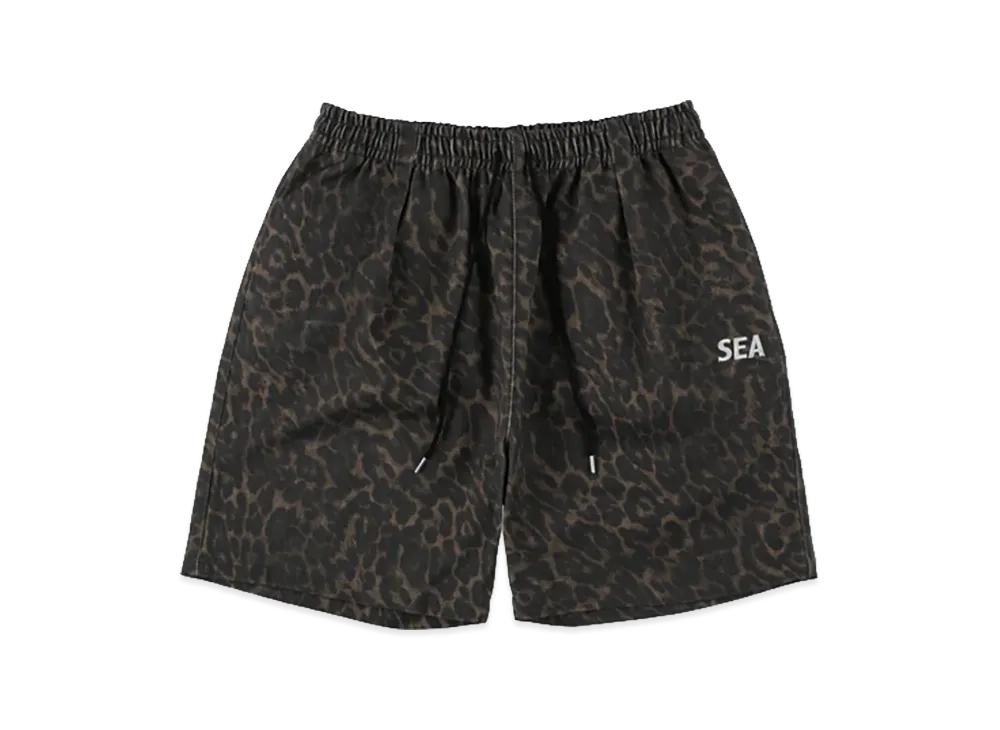 WIND AND SEA Pattern Logo Shorts "Leopard"