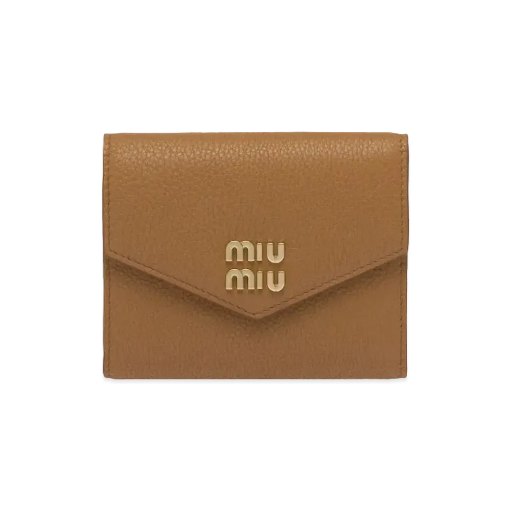 MIU MIU Small Leather Wallet "Camel"