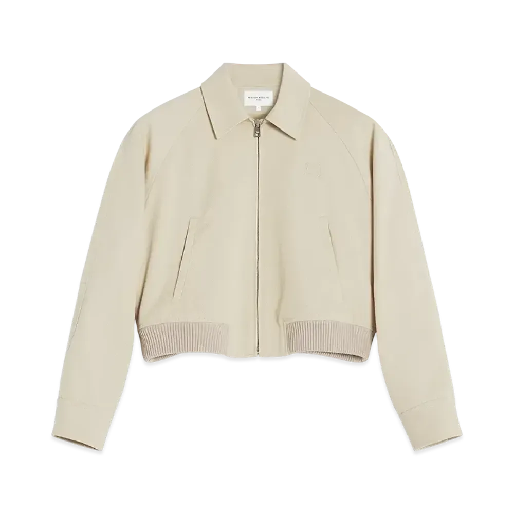 Maison Kitsune Cropped Utility Jacket "Dune"