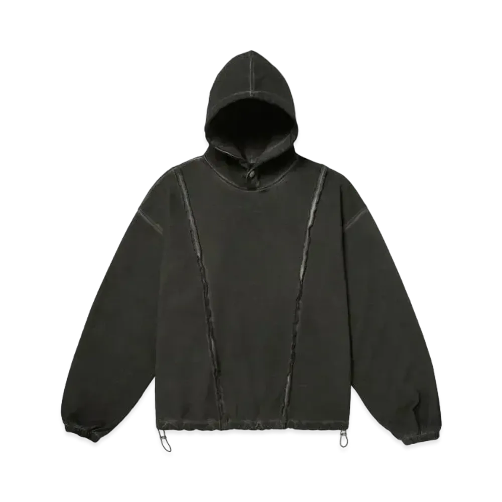 THUG CLUB x FILA Stitch Snap Hoodie "Wash Black"
