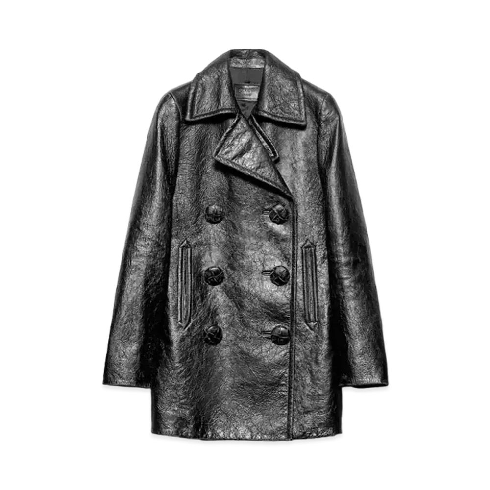 PRADA Women's Leather Coat "Black"