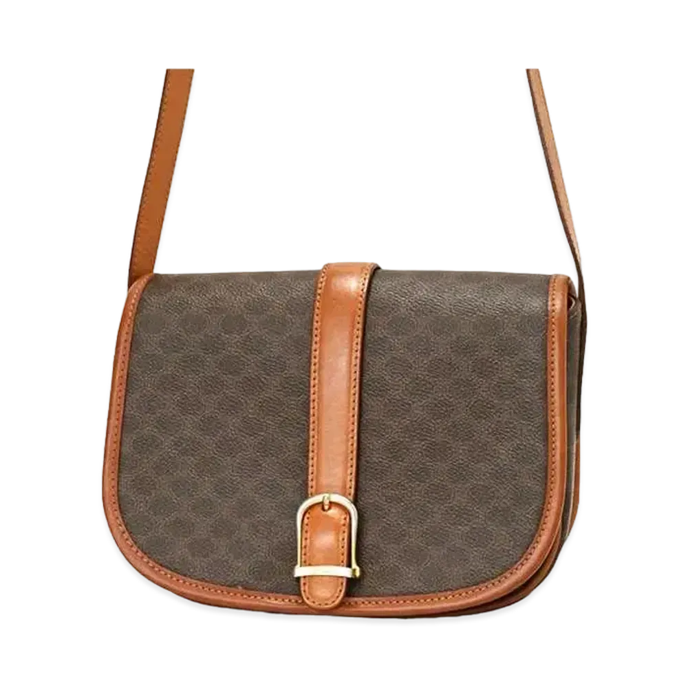 CELINE Macadam Shoulder Bag "Brown"