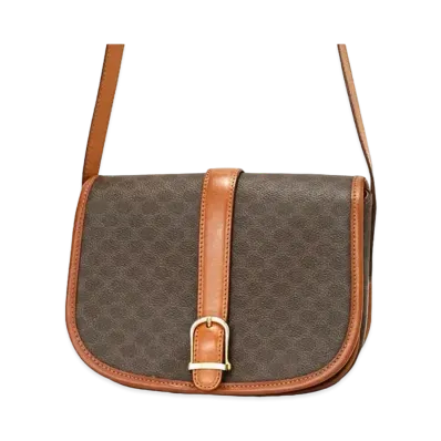 CELINE Macadam Shoulder Bag "Brown"