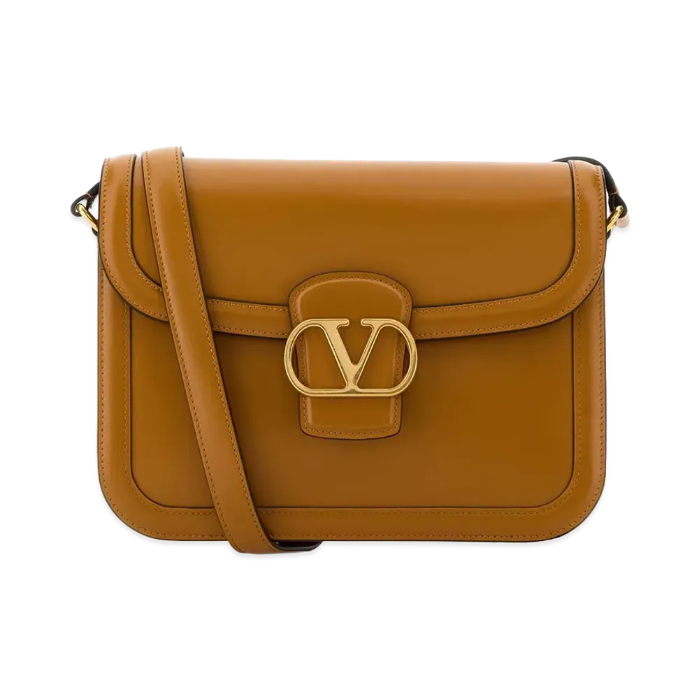 Valentino Women's Leather 9to5 Shoulder Bag "Camel"