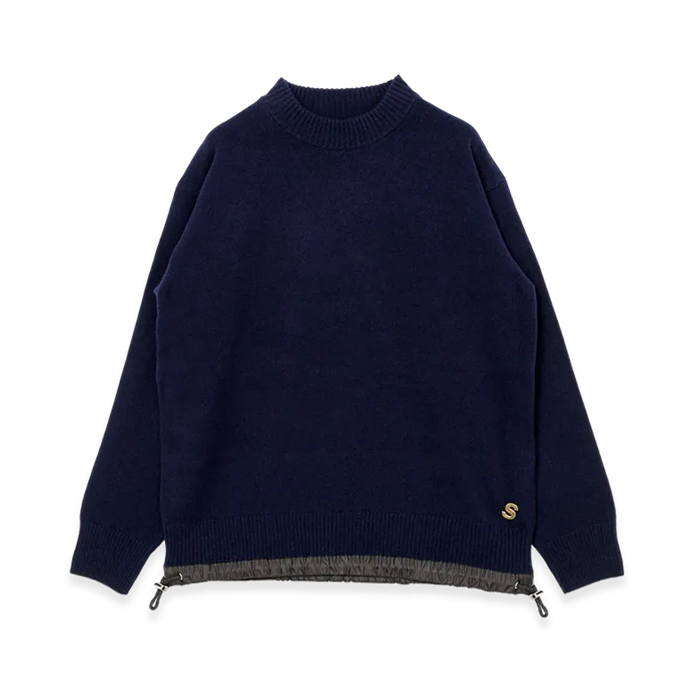 sacai S Wool Knit Pullover "Navy"