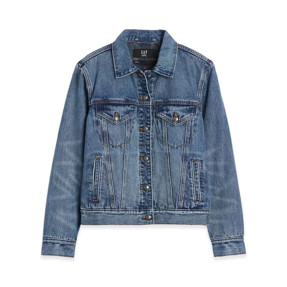 Gap x A.P.C. Women's Lined Icon Denim Jacket "Med Paris"