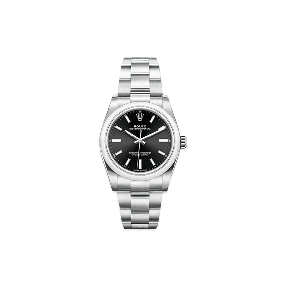 ROLEX Oyster Perpetual 34 Black Dial 124200