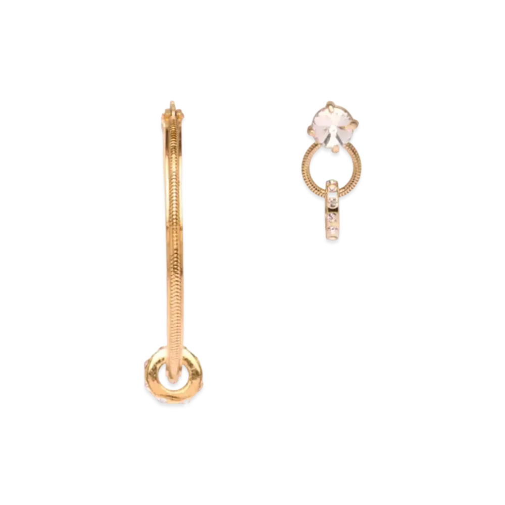 MIU MIU Crystal Pendant Earrings "Gold/Crystal"