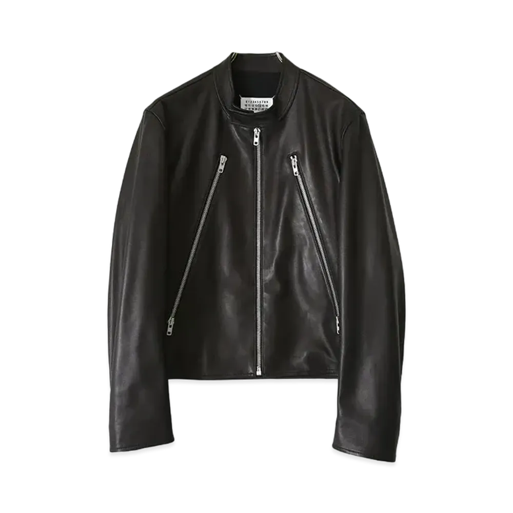 Maison Margiela 5 Zip Leather Jacket "Black"