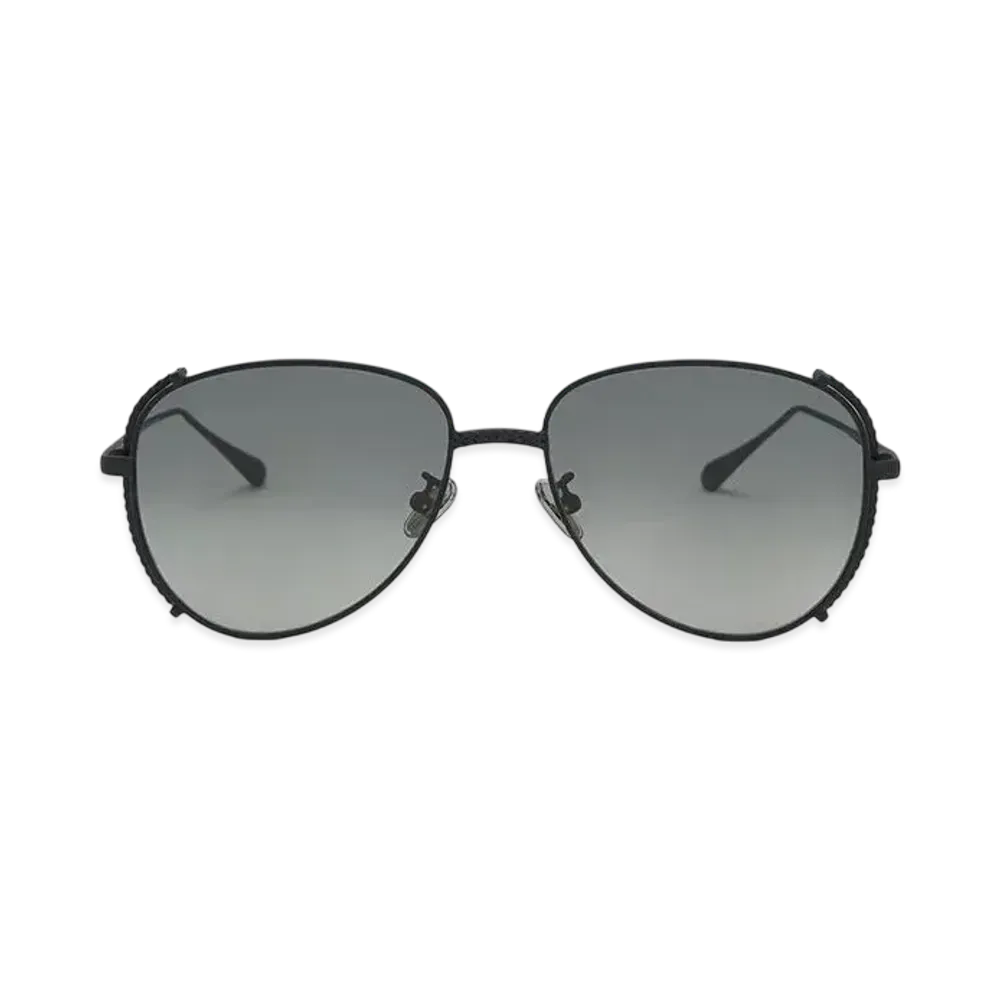 CHARLES & KEITH Gem-Embedded Wire-Frame Aviator Sunglasses "Black"
