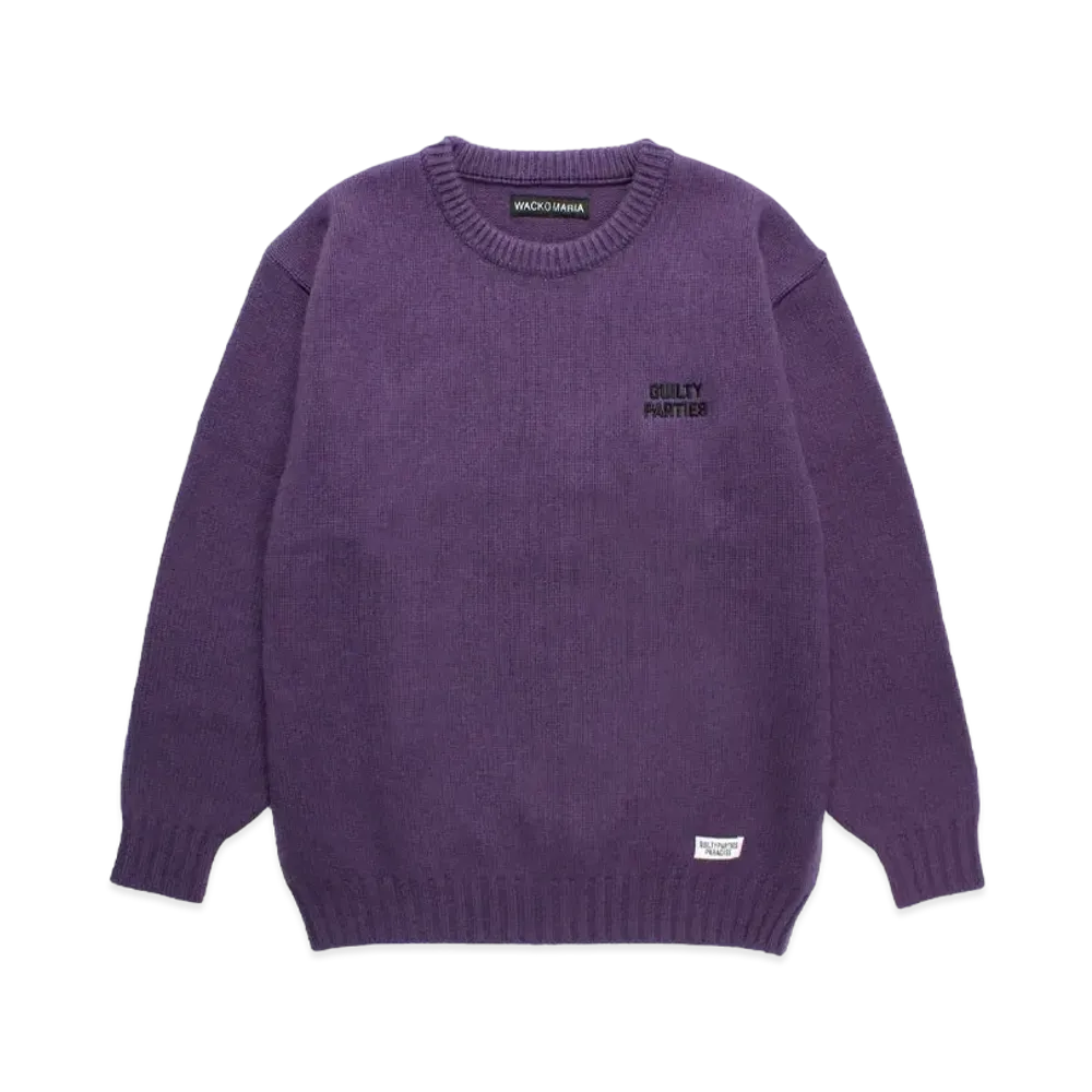 WACKO MARIA Classic Knit Sweater "Purple"