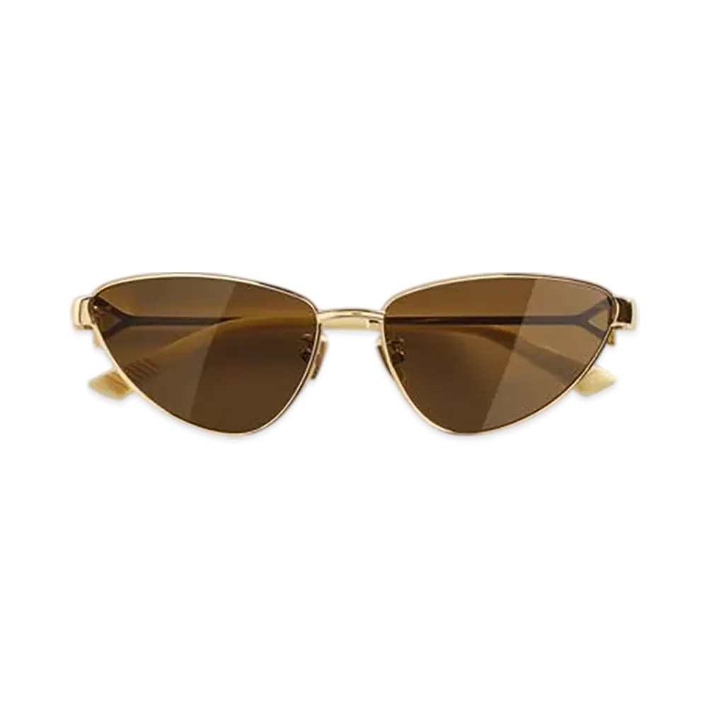 Bottega Veneta Turn Cat-Eye Sunglasses "Gold/Brown"