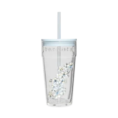 STARBUCKS SAKURA 2026 Glass Tumbler 473ml "Airy Blue"